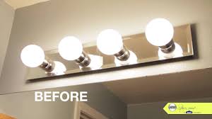 Bathroom Makeover Tip Replace Your Bathroom Lighting Youtube