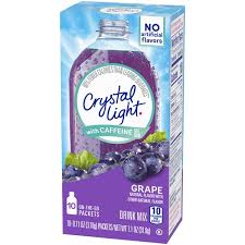 Crystal Light With Caffeine Grape On The Go Drink Mix 10 0 11 Oz Packets Hy Vee Aisles Online Grocery Shopping