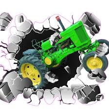 Green Tractor Wall Decal Tractor Decal
