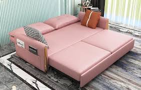 Purpose Folding Sofa Bed Leather Art Luxury