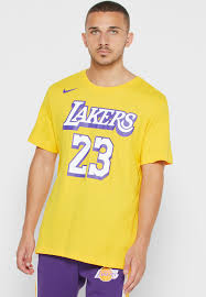 Shop new los angeles lakers apparel and official lakers nba champs gear at fanatics international. Buy Nike Yellow Lebron James Los Angeles Lakers T Shirt For Men In Dubai Abu Dhabi Bv8795 705