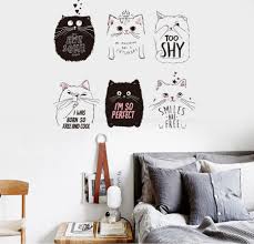 newest cute cat wall stickers fashion