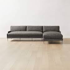 grey sectional sofa with right chaise