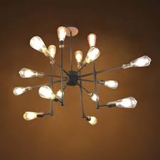 16 Wide Industrial Style 16 Light Sputnik Led Chandelier Indoor Lighting Fixture Beautifulhalo Com