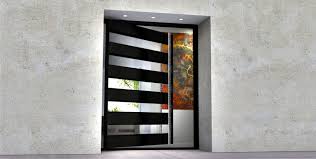 edge glass modern steel entry door
