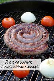 boerewors south african sausage and a