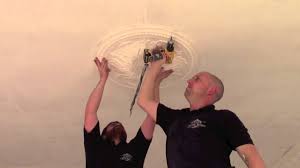 how to install a plaster ceiling rose