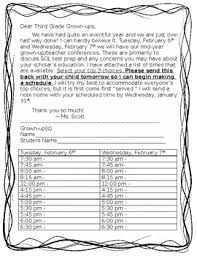 Parent Teacher Conference Letter For Parents By Learning
