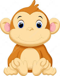 cute baby monkey cartoon stock vector