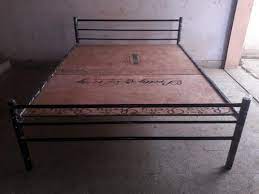 Black Wrought Iron Queen Size Cot Size