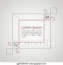 Vector Art Citation Text Box Frame For Decoration Quote And Other