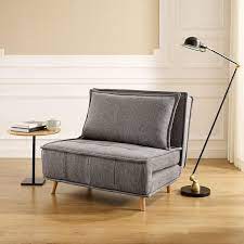 Gray Fabric Futon Chair