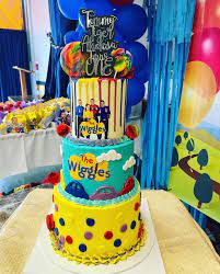 three tier cake the wiggles theme