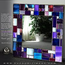 mosaic design stained glass mirror