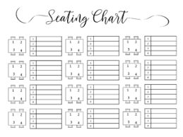 wedding seating chart editable pdf