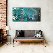 Glass Print 100x50 Painting Abstract