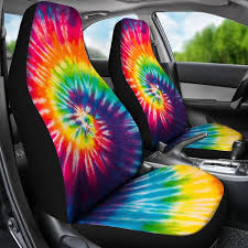 Tie Dye Swirl Pattern Car Seat Covers