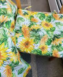 Dining Chair Pads With Ties Sunflower