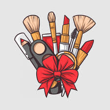 make up tools vector art icons and