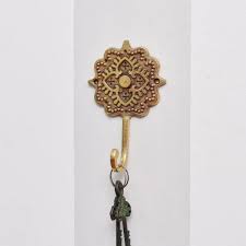 Gold Decorative Brass Boho Keys Coat Hook