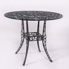 Round Metal Garden Table With Parasol