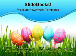 Easter Eggs Religion Powerpoint Template 0610