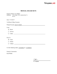36 free doctor note templates for work