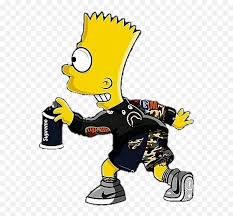 supreme bart simpson png hypebeast png