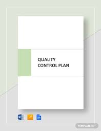 8 quality control plan template word