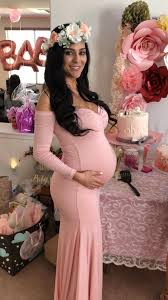 Long Sleeve Baby Shower Gown Baby Shower Dresses