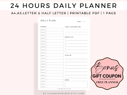 minimal daily planner printable pdf
