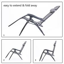 3pc Sun Lounger Zero Gravity Chairs
