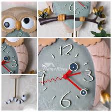 Funny Wall Clocks Owl Pendulum Luminous