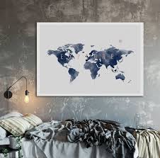 Explore Map Watercolor Modern Wall Art