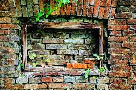 Old Brick Wall Background With Window