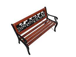 Black Wrought Iron Bench At
