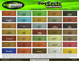 Soycrete Architectural Concrete Stain Color Chart Home