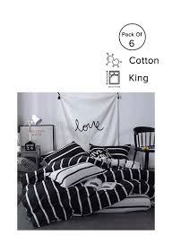 King Size Bedding Set Cotton Black
