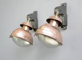 Large French Copper Wall Light 1920s