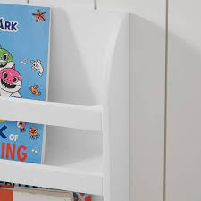 Stylewell Kids Tiered White Wood Wall Bookshelf