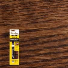 Layering dye, gel stain, and a topcoat is a way to turn red oak a consistent color with a beautiful finish. Varathane 33 Oz Red Oak Wood Stain Furniture Floor Touch Up Marker 340255 The Home Depot