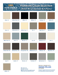 acm color chart the gutter company