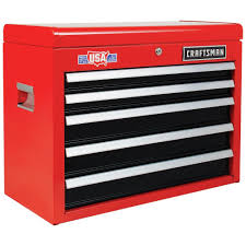 5 drawer steel tool chest red