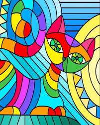 Colorful Cat Pop Art Paint By Numbers
