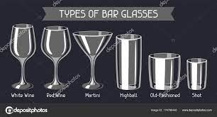 Types Of Bar Glasses Set Of Alcohol