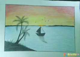 my pencil colour drawing scenery please