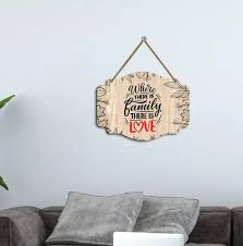 Multicolor Family Quote Printed Wooden