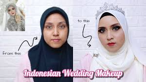 trying indonesian wedding makeup