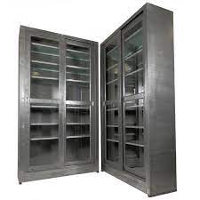 Industrial Metal Cabinet With Glass