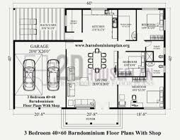 open concept 40x60 barndominium floor